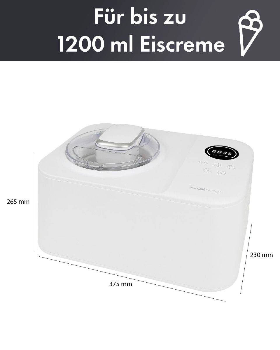 Clatronic ICM 3784 Eismaschine 1200ml