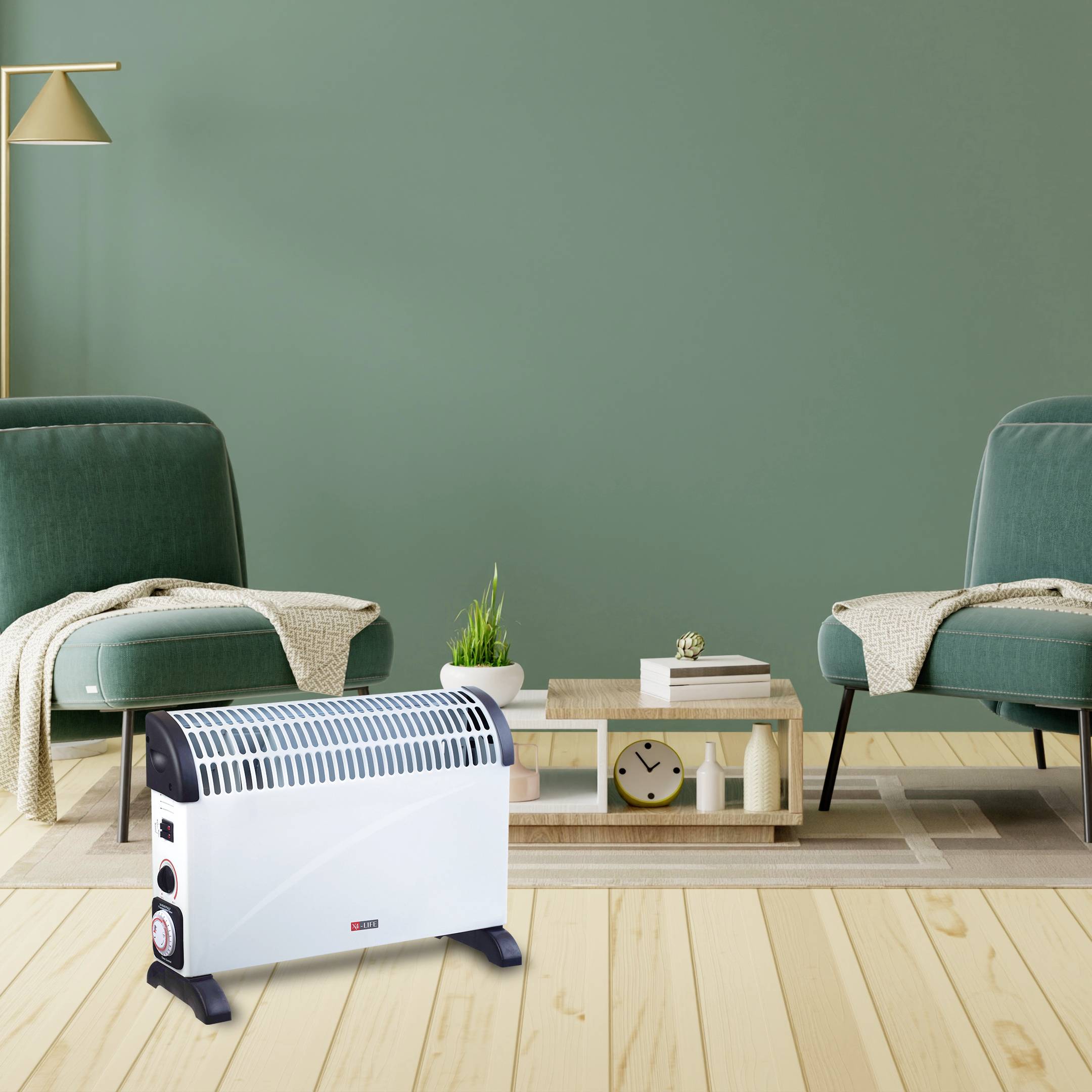 X4-LIFE 702012 Konvektor 25m² 2000W Schwarz/Weiß