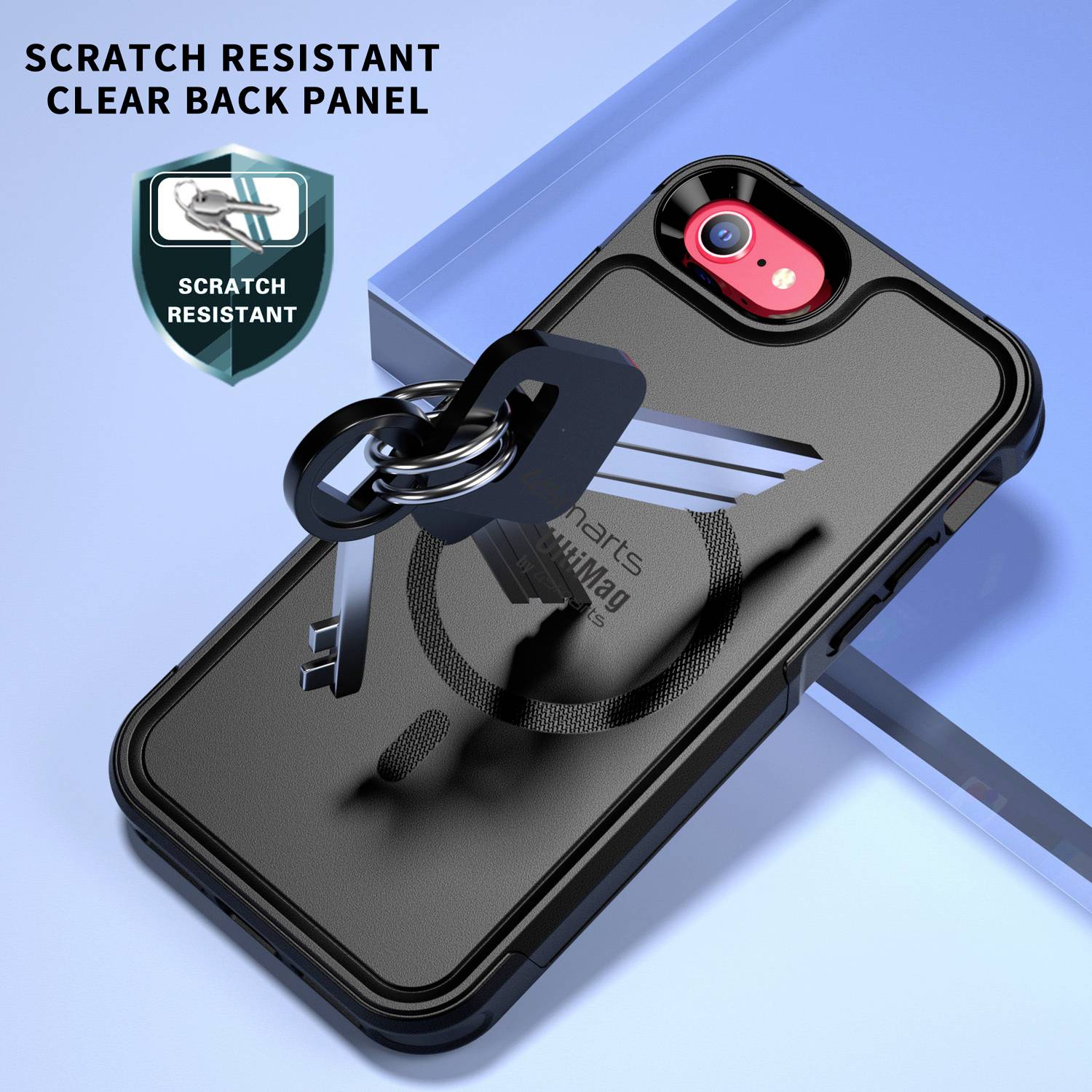 4Smarts "Defend Case UltiMag" Backcover Apple iPhone7, iPhone8, iPhoneSE2, iPhoneSE3 Schwarz MagSafe kompatibel, Stoßfest 452042