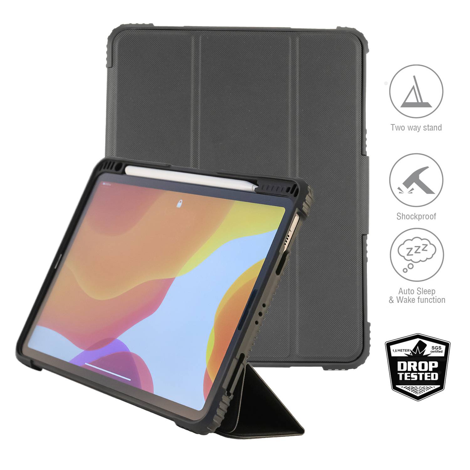 4Smarts "Endurance" Tablet-Cover Apple iPad 10.2" (Gen.9, 2021), iPad 10.2" (Gen.8, 2020), iPad 10.2" (Gen.7, 2019) 25,9 cm (10,2") Book Cover