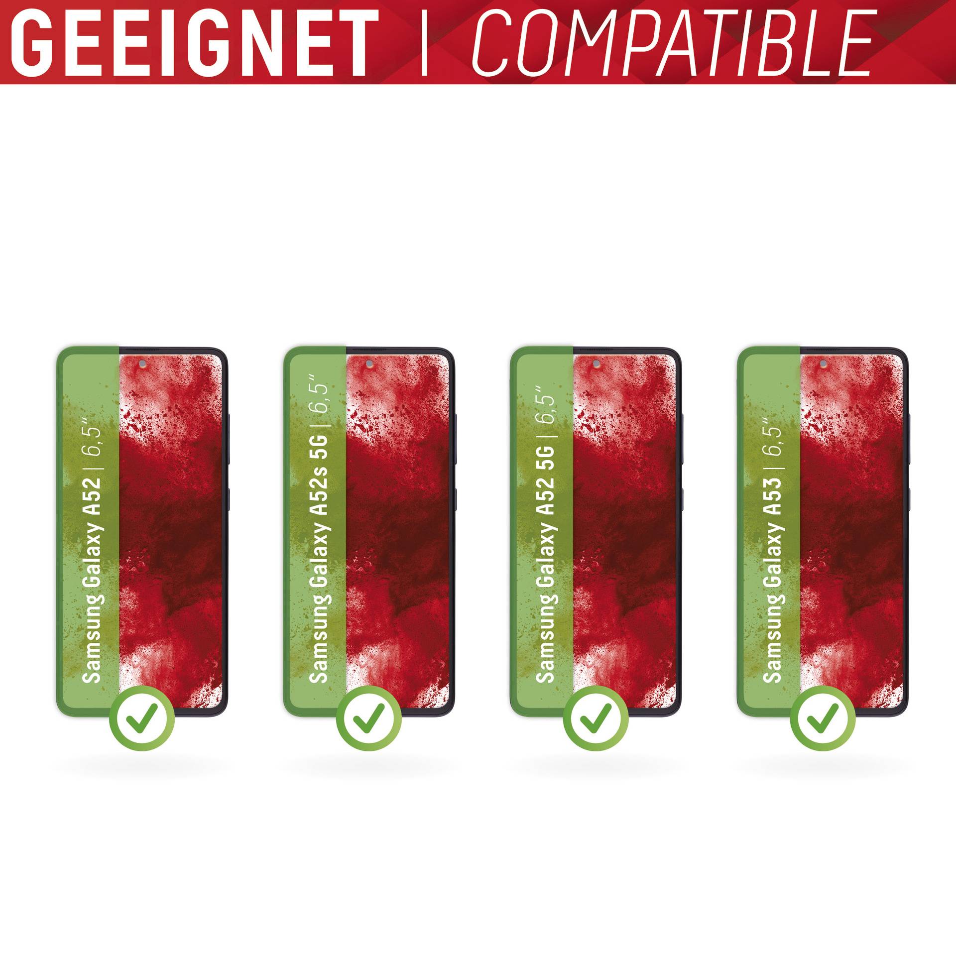 DISPLEX Smart Glass Displayschutzglas Samsung Galaxy A52, Galaxy A52 5G, Galaxy A52s 5G, Galaxy A53 5G 1 St. Anti-Fingerprint