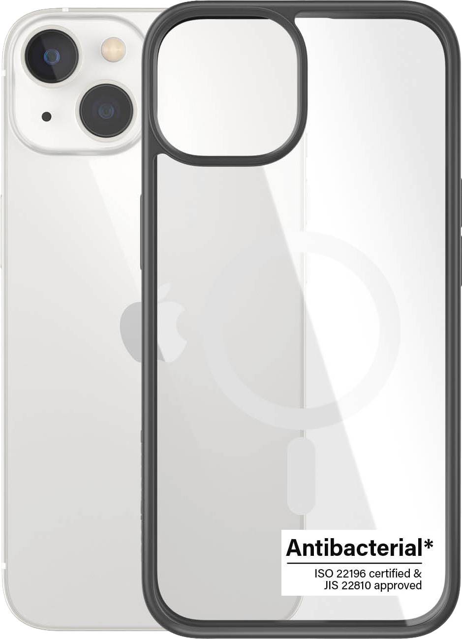 PanzerGlass MagSafe ClearCase Backcover Apple iPhone 14, iPhone 13 Transparent, Schwarz MagSafe kompatibel 413