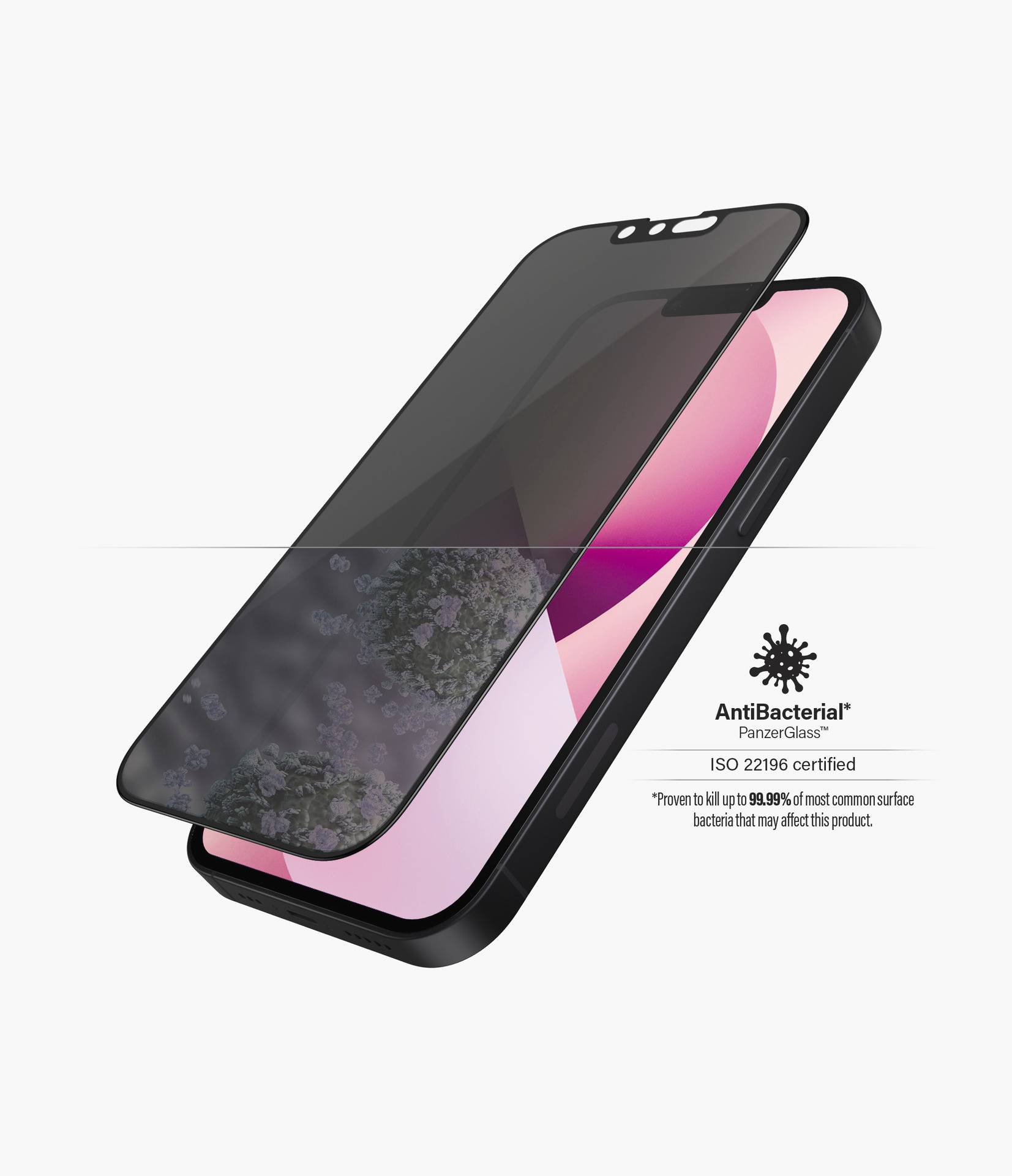 PanzerGlass Edge2Edge Privacy Displayschutzglas mit Blickschutz Apple iPhone 13 mini 1 St. Anti-Fingerprint, antibakteriell, entspiegelt PROP2744