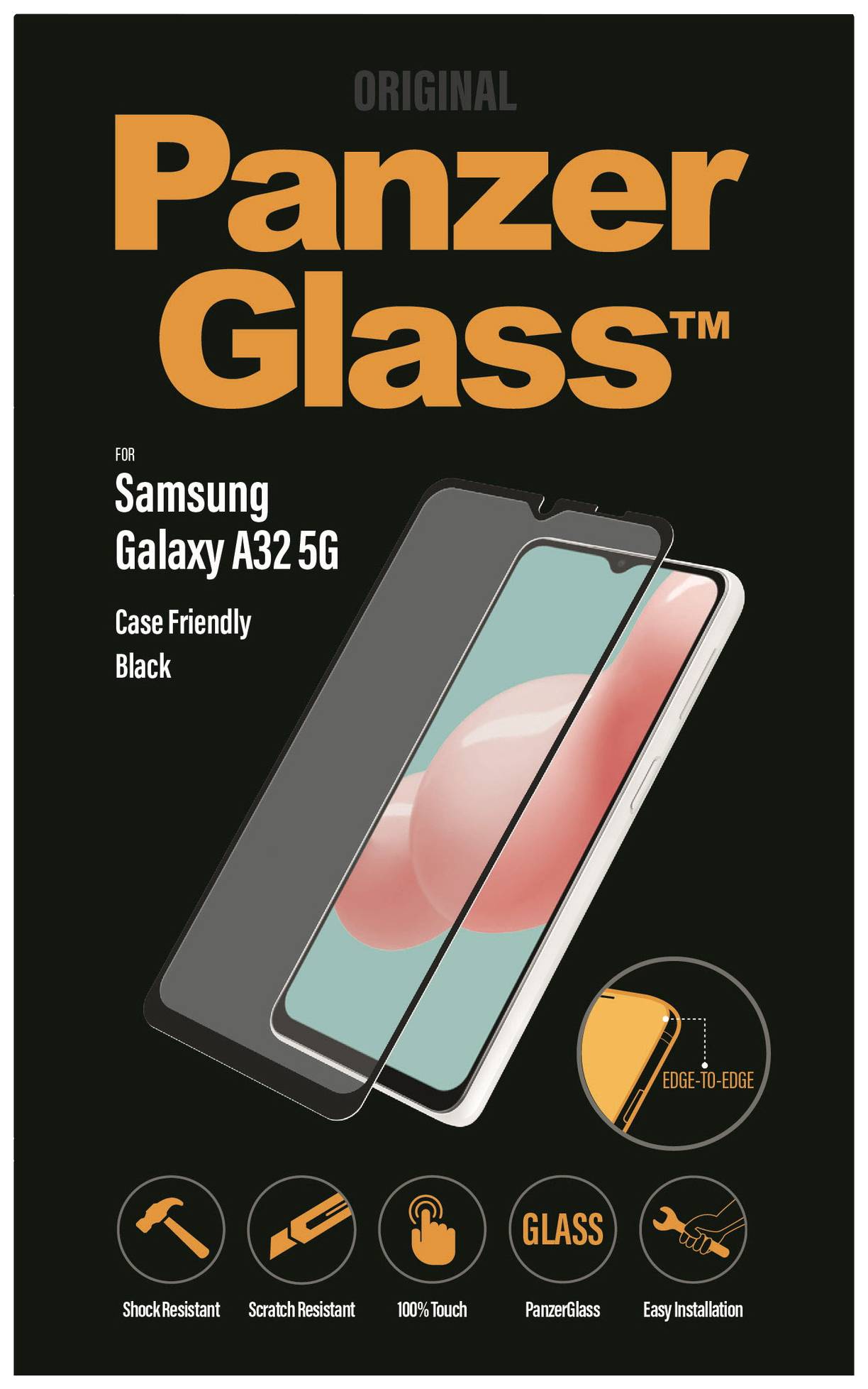 PanzerGlass Edge2Edge Displayschutzglas Samsung Galaxy A32 5G 1 St. Anti-Fingerprint, antibakteriell 7252