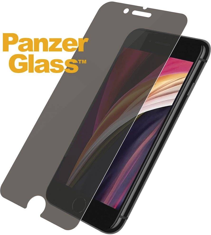 PanzerGlass Privacy Displayschutzglas mit Blickschutz Apple iPhone SE (Gen.3, 2022), iPhone SE (Gen.2, 2020), iPhone 8, iPhone