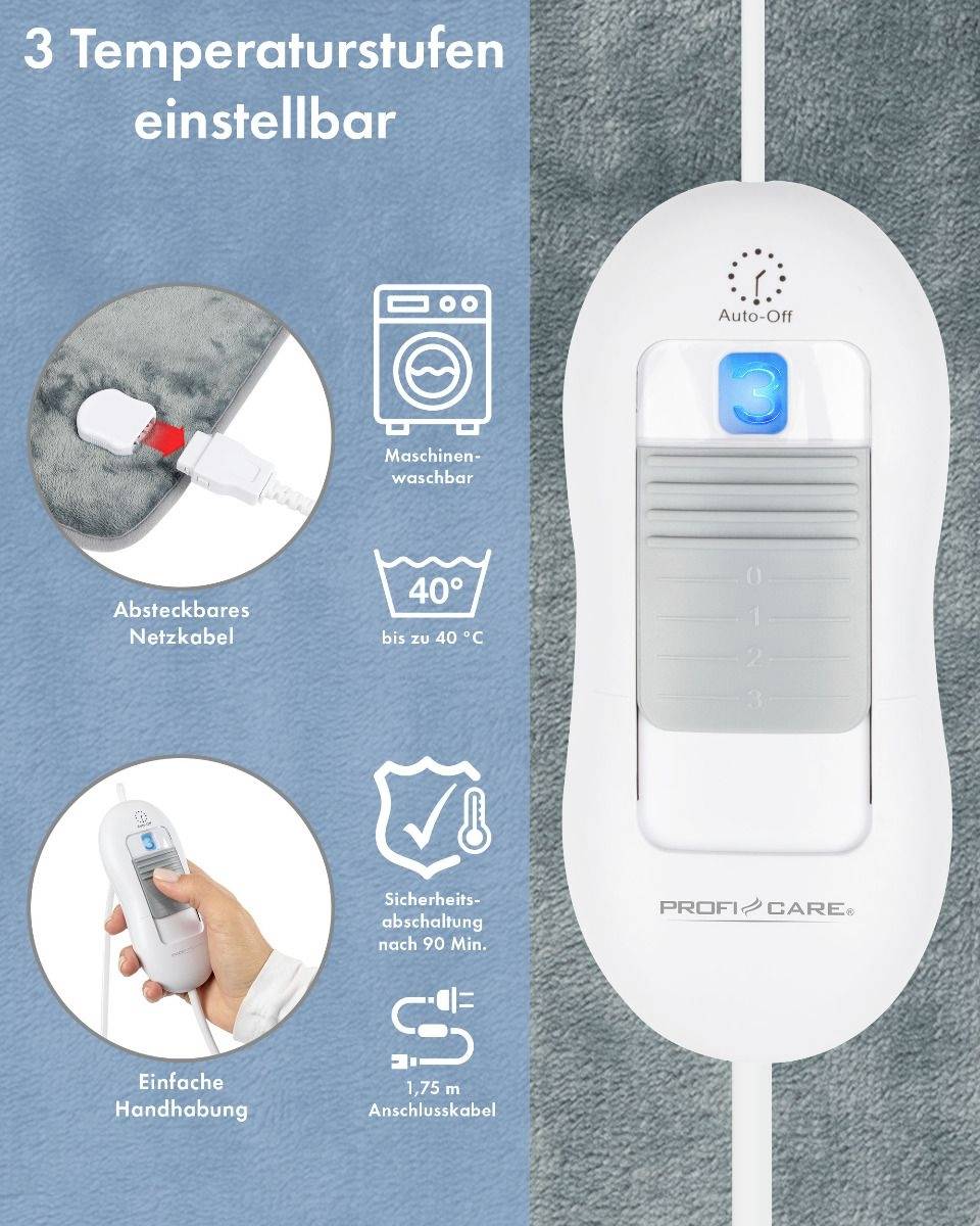 Profi-Care PC-RNH 3107 Heizdecke 120 W Grau