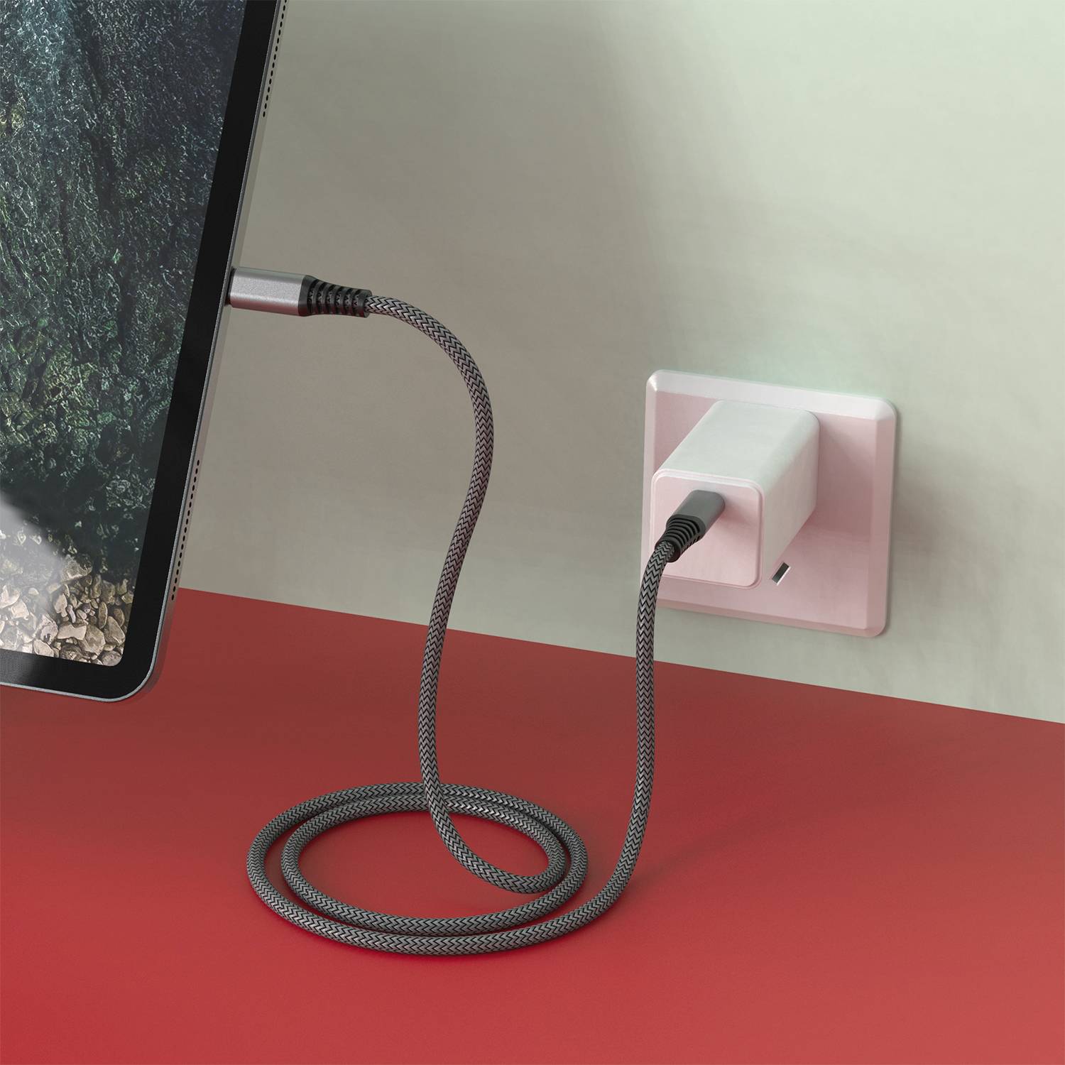 4Smarts PremiumCord 100W Handy, Notebook Kabel [1x USB-C® - 1x USB-C®] 1.5m Schwarz, Grau