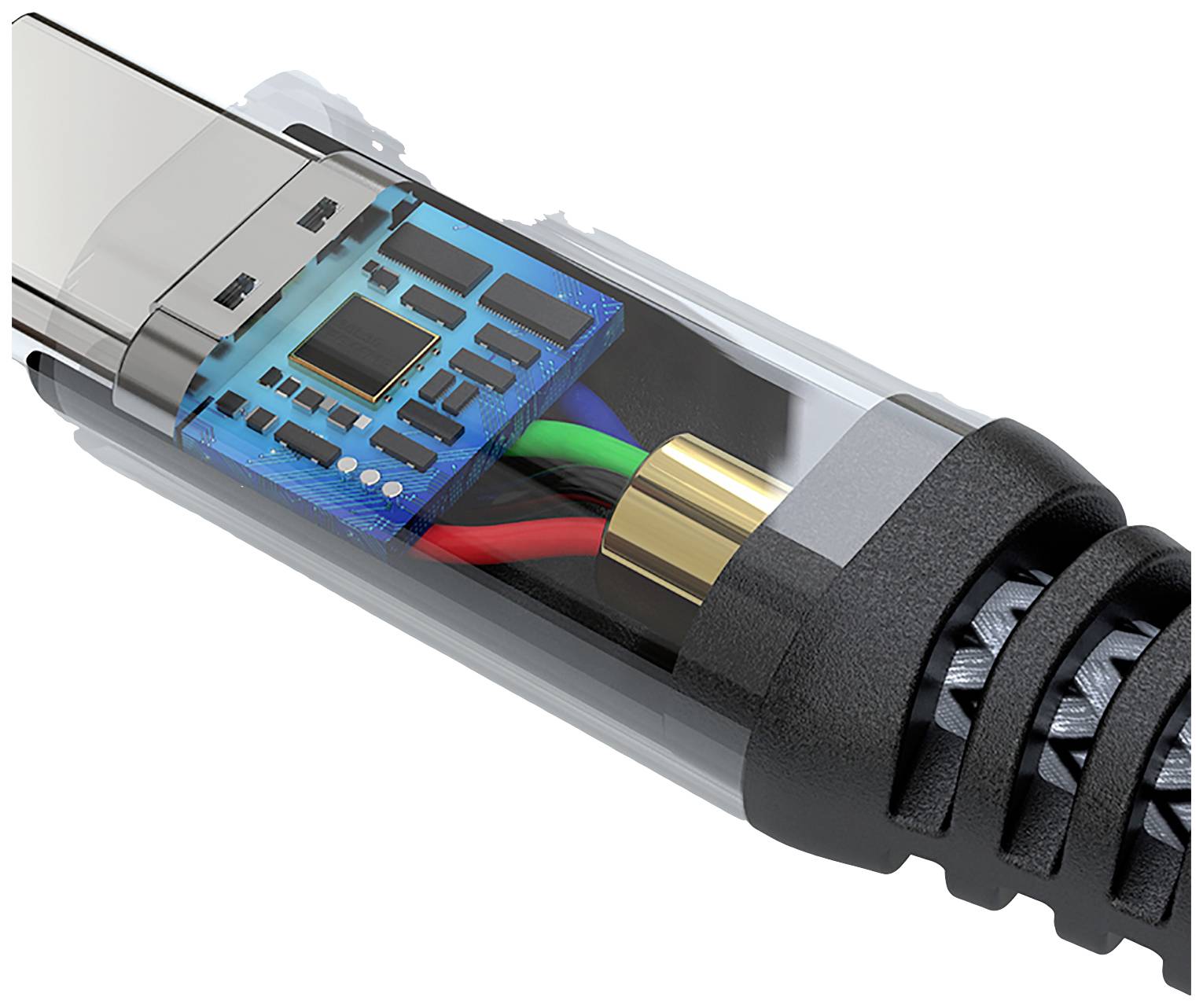 4Smarts PremiumCord 100W Handy, Notebook Kabel [1x USB-C® - 1x USB-C®] 1.5m Schwarz, Grau