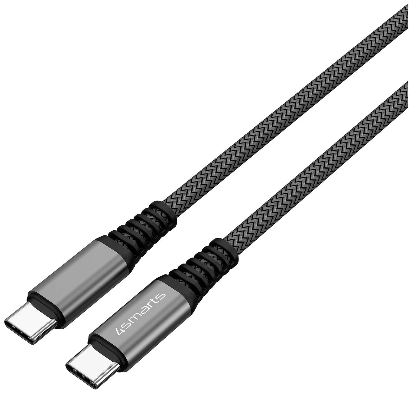 4Smarts PremiumCord 100W Handy, Notebook Kabel [1x USB-C® - 1x USB-C®] 3 m Schwarz, Grau