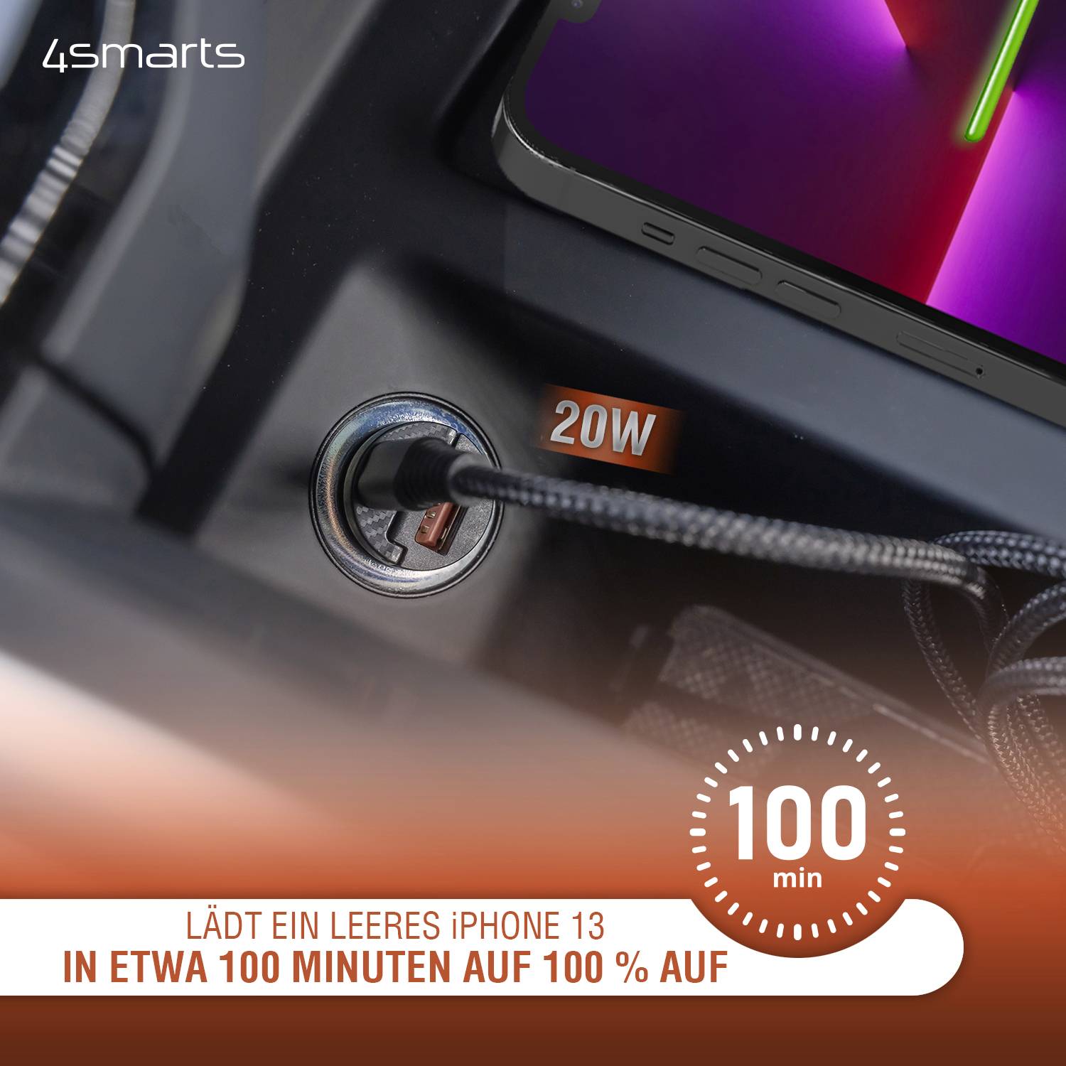 4Smarts VoltRoad Pico Dual 20W Ladeadapter Schwarz