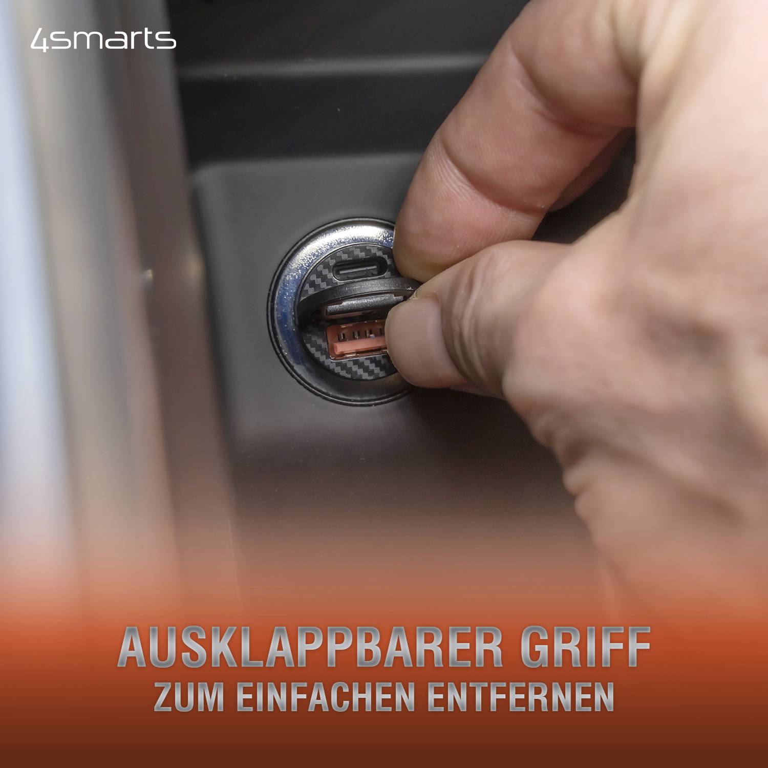 4Smarts VoltRoad Pico Dual 20W Ladeadapter Schwarz