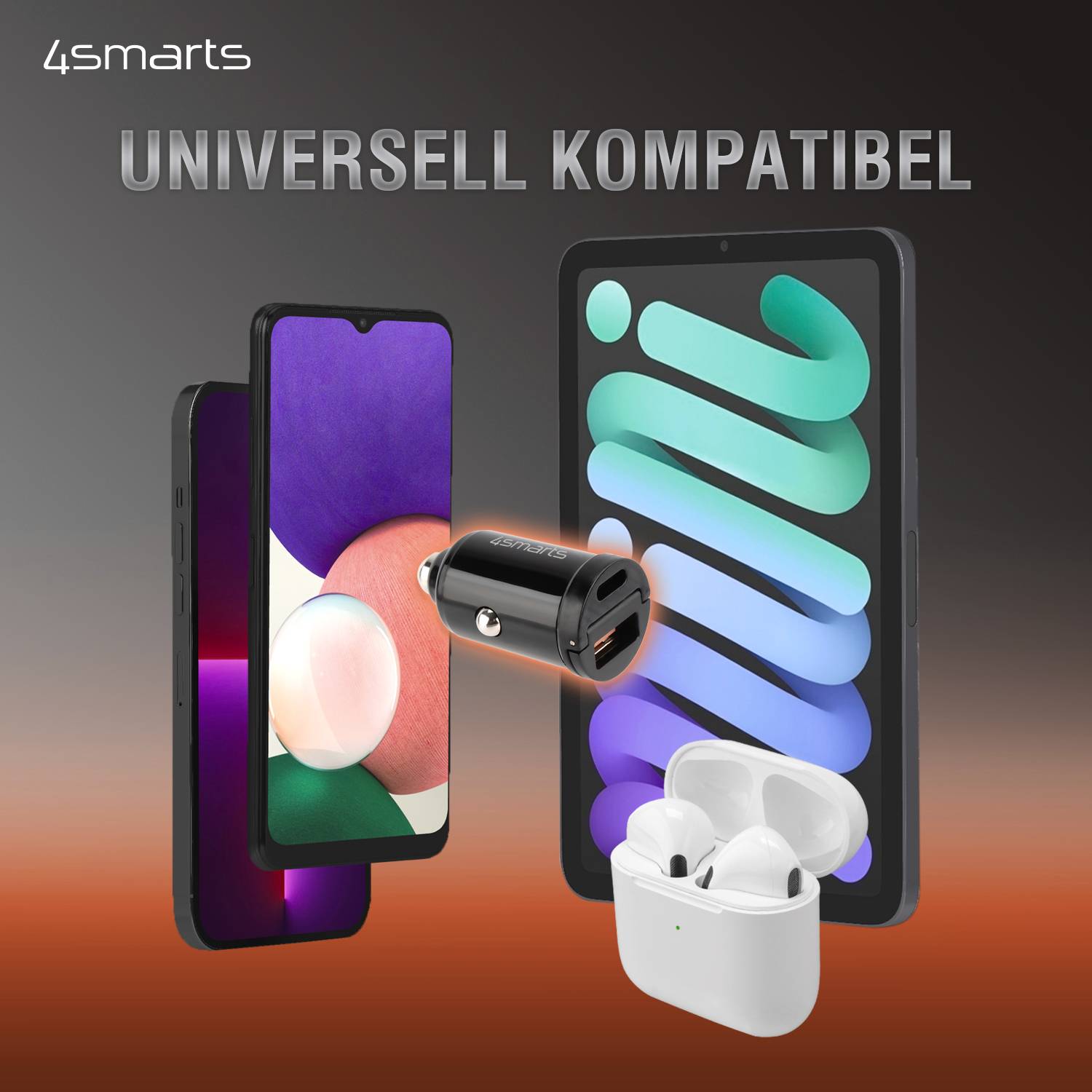 4Smarts VoltRoad Pico Dual 20W Ladeadapter Schwarz