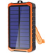4Smarts Prepper Solar Powerbank 12000 mAh Li-Ion Schwarz, Orange LED Taschenlampe, Outdoor