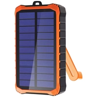 4Smarts Prepper Solar Powerbank 12000 mAh Li-Ion Schwarz, Orange LED Taschenlampe, Outdoor 4Smarts Prepper Solar Powerbank 12000 mAh Li-Ion Schwarz, Orange LED Taschenlampe, Outdoor