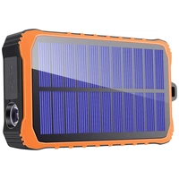 4Smarts Prepper Solar Powerbank 12000 mAh Li-Ion Schwarz, Orange LED Taschenlampe, Outdoor 4Smarts Prepper Solar Powerbank 12000 mAh Li-Ion Schwarz, Orange LED Taschenlampe, Outdoor