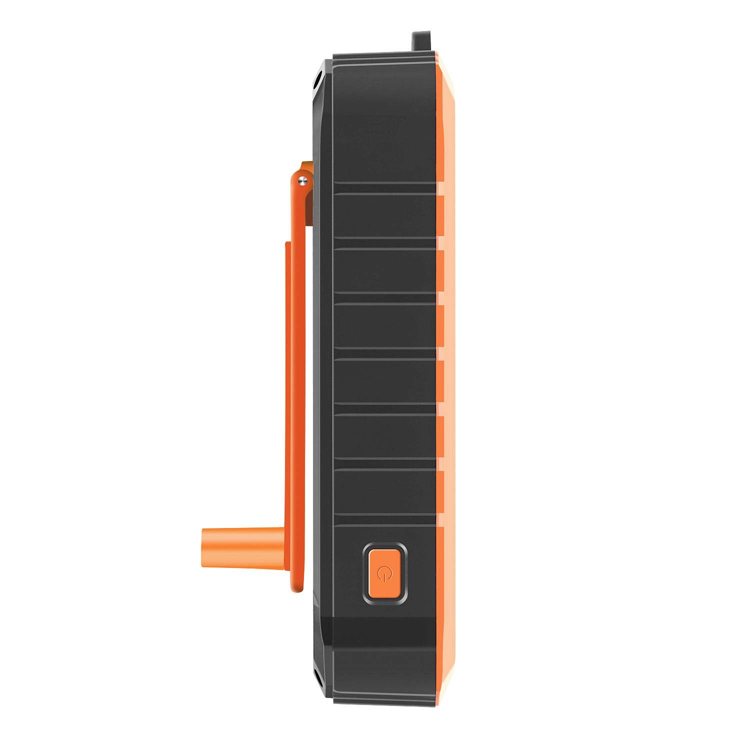 4Smarts Prepper Solar Powerbank 12000 mAh Li-Ion Schwarz, Orange LED Taschenlampe, Outdoor