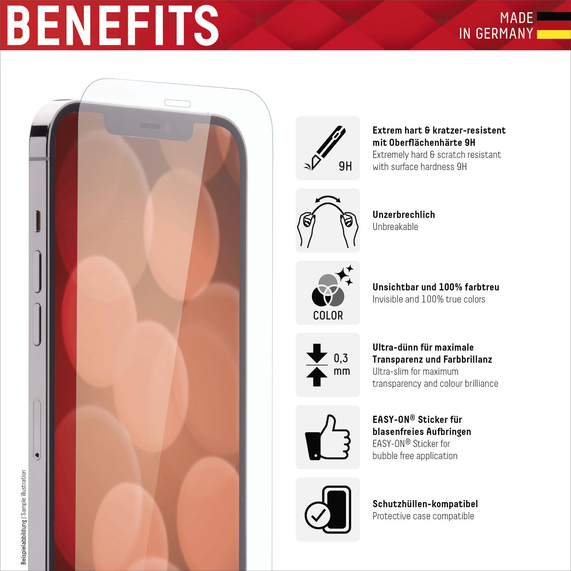 DISPLEX "Smart Glass" Displayschutzglas Apple iPhone XR, iPhone 11 1 St. 1628