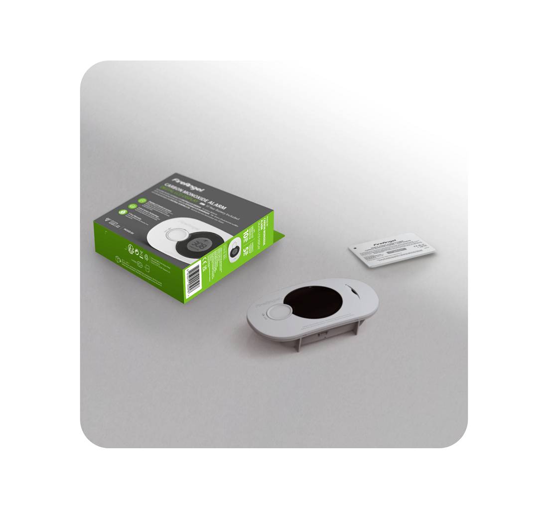 FireAngel FA3322-EUX10 Kohlenmonoxid-Melder inkl. 10 Jahres-Batterie batteriebetrieben detektiert Kohlenmonoxid