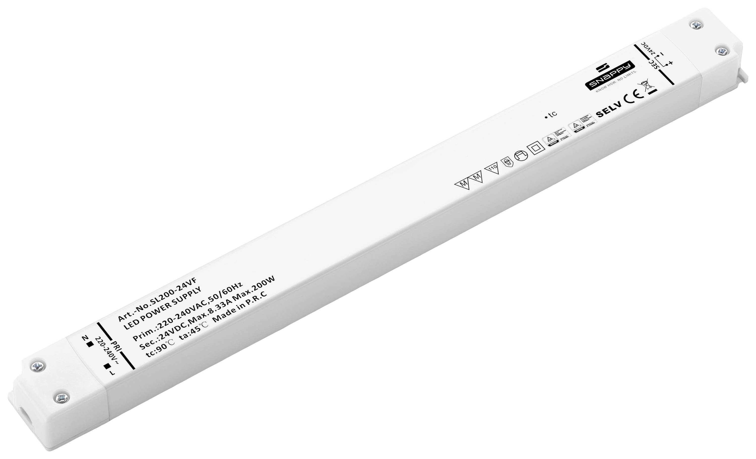 Dehner Elektronik LED 24V200W-MM-EU LED-Trafo, LED-Treiber Konstantspannung 200W 8.33A 24 V/DC Möbelzulassung, Überlastschutz