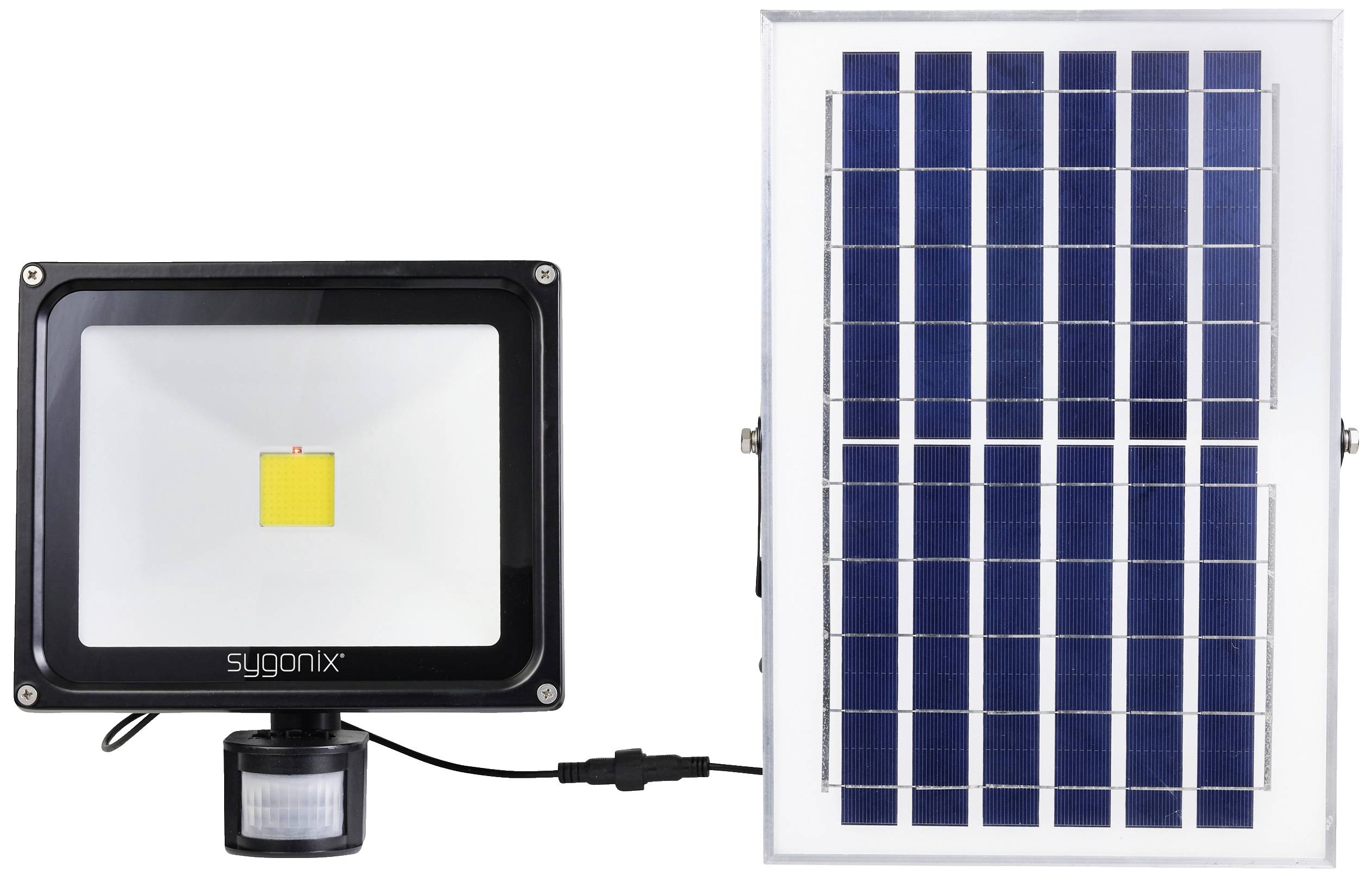 Sygonix SY-5461112 Solar-Spot mit Bewegungsmelder 50W Leuchtfarben: Neutralweiß