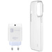 Cellularline Starter Kit Charger+Case Handy Ladegerät iPhone 14 Pro USB-C® Transparent, Weiß