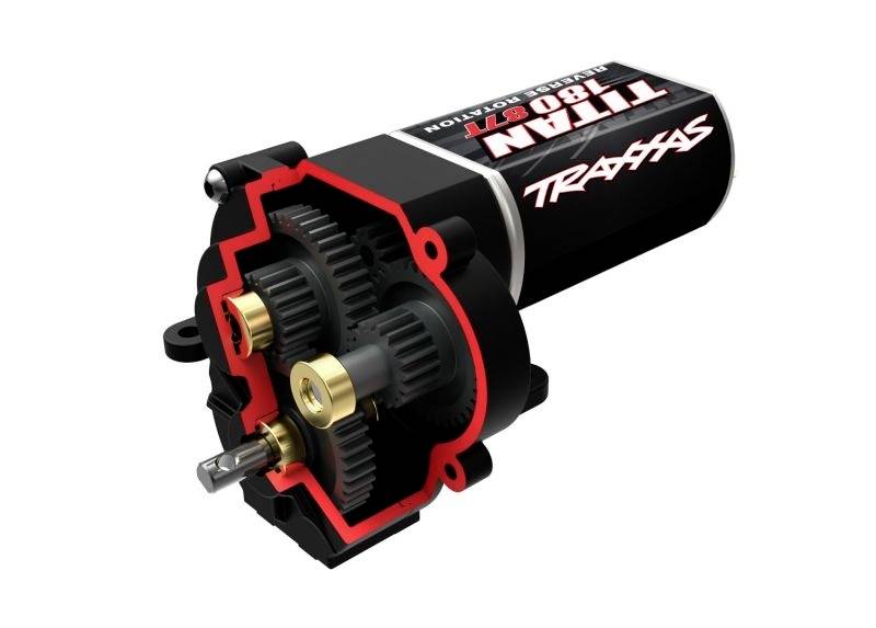 Traxxas TRX-9791 Getriebe u. Motor komplett, lange Untersetzung