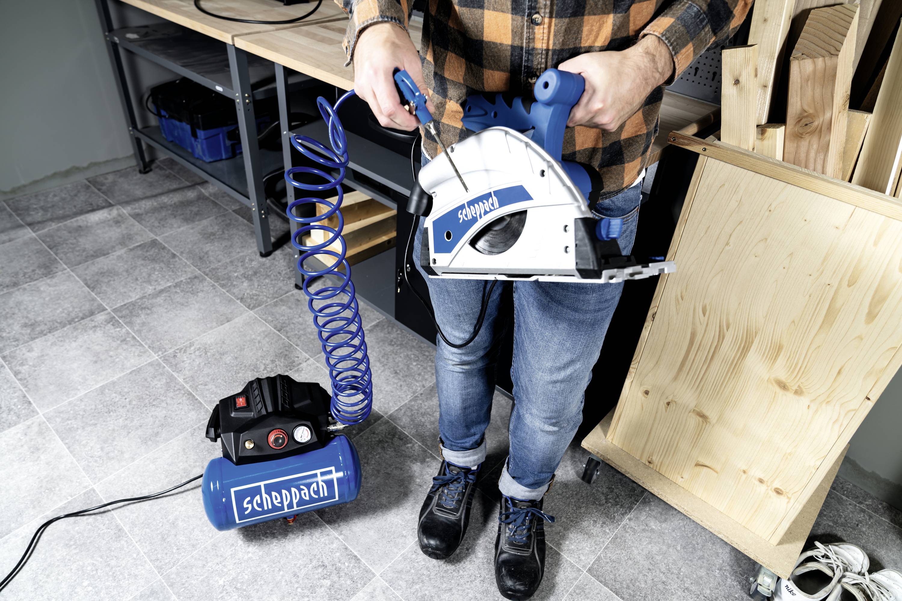 Scheppach Druckluft-Kompressor 6 l 8 bar