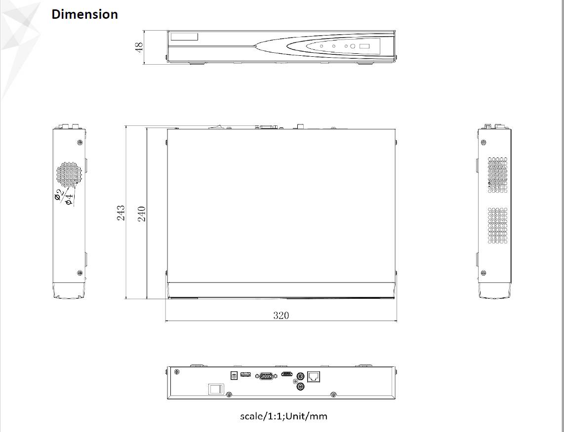 HIKVISION DS-7604NXI-K1/4P AcuSense NVR 4-Kanal Netzwerk-Videorecorder