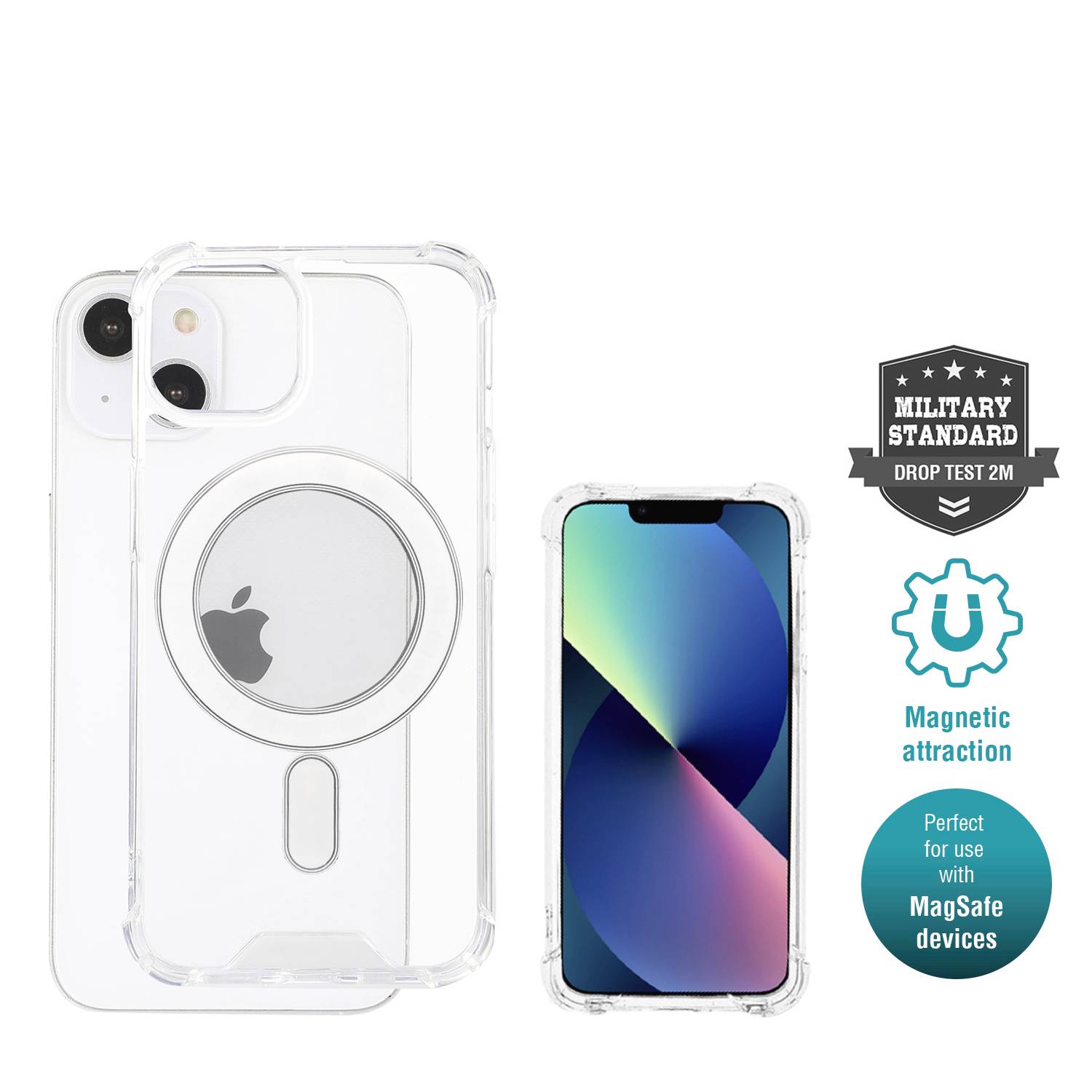 4Smarts Hybrid Ibiza UltiMag Backcover Apple iPhone 14 Plus Transparent MagSafe kompatibel 452075