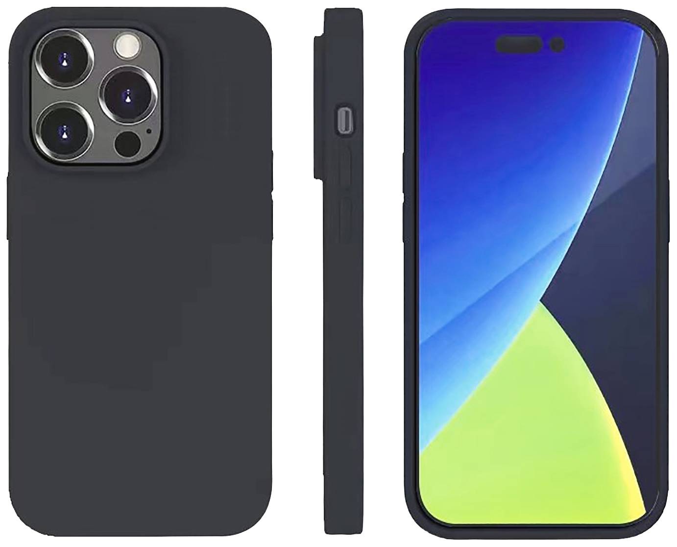 4Smarts Liquid Cupertino UltiMag Backcover Apple iPhone 14 Pro Schwarz Induktives Laden 452063