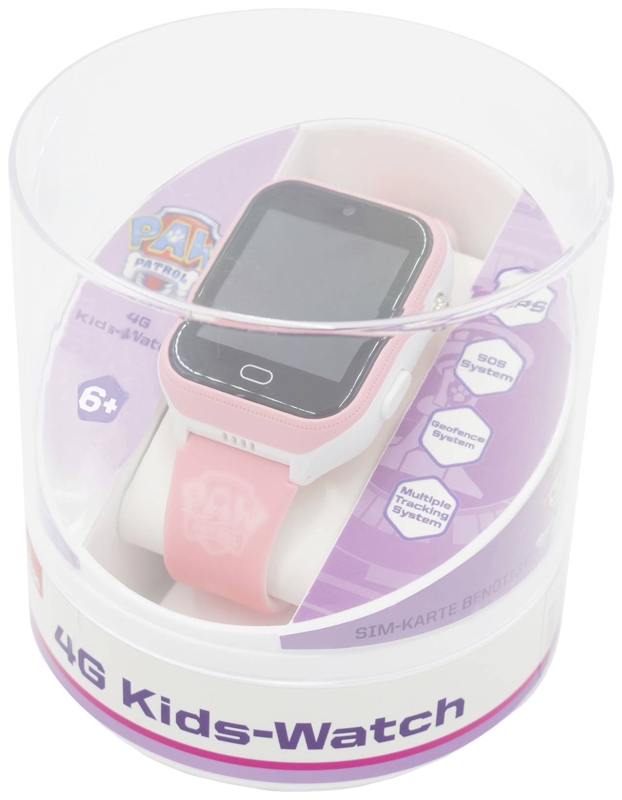 Technaxx PAW Patrol 4G Kids-Watch rosa Elektronik Kinder-Smartwatch 43 mm x 55 mm x 17 mm Rosa, Weiß, Schwarz