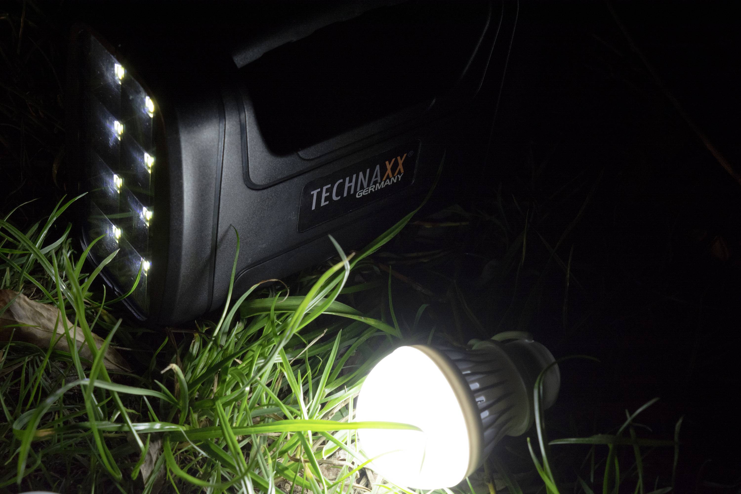 Technaxx TX-199 Bleiakku 4 Ah Blei-Säure Schwarz-Weiß Outdoor, LED Taschenlampe, ohne Laderegler
