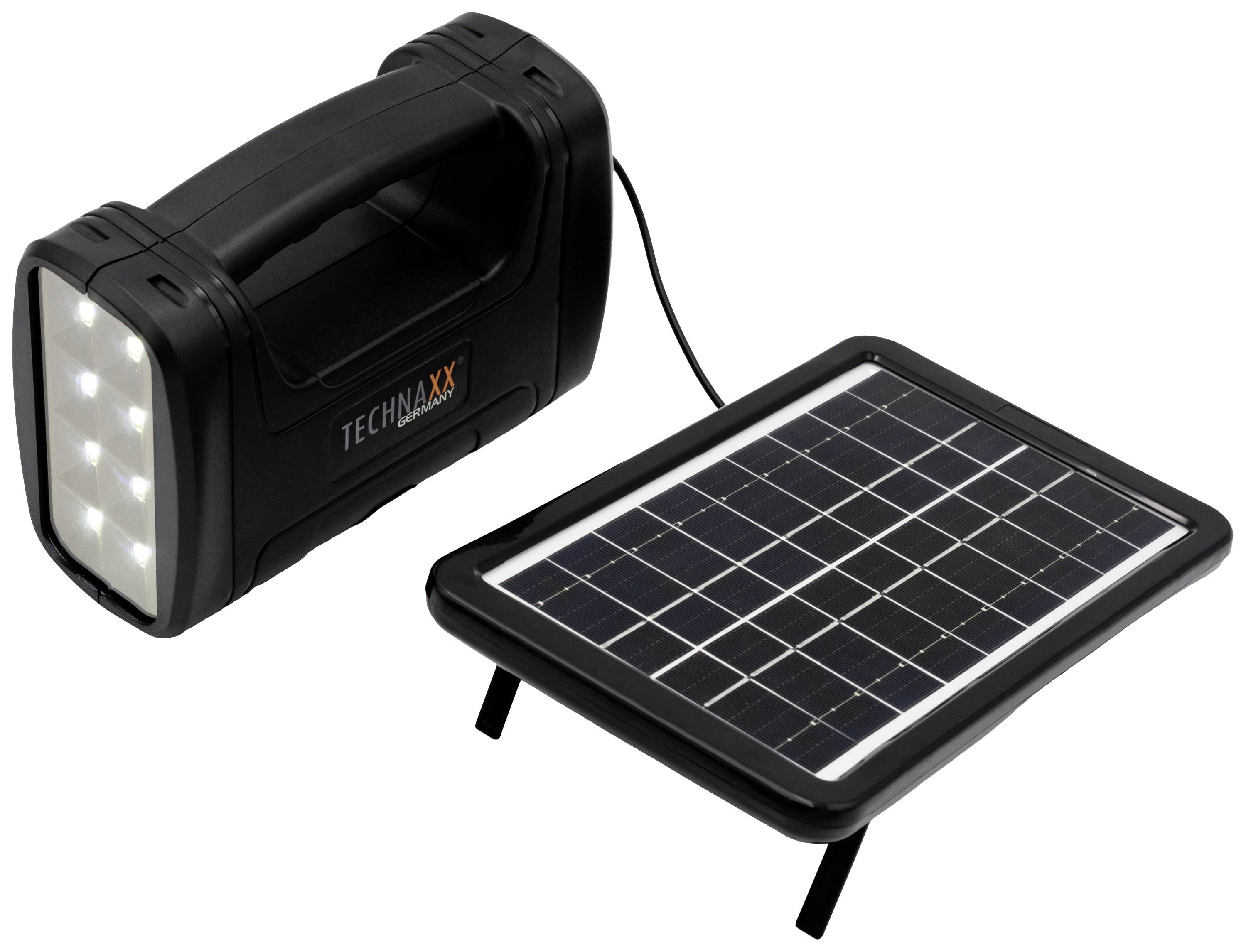 Technaxx TX-199 Bleiakku 4 Ah Blei-Säure Schwarz-Weiß Outdoor, LED Taschenlampe, ohne Laderegler