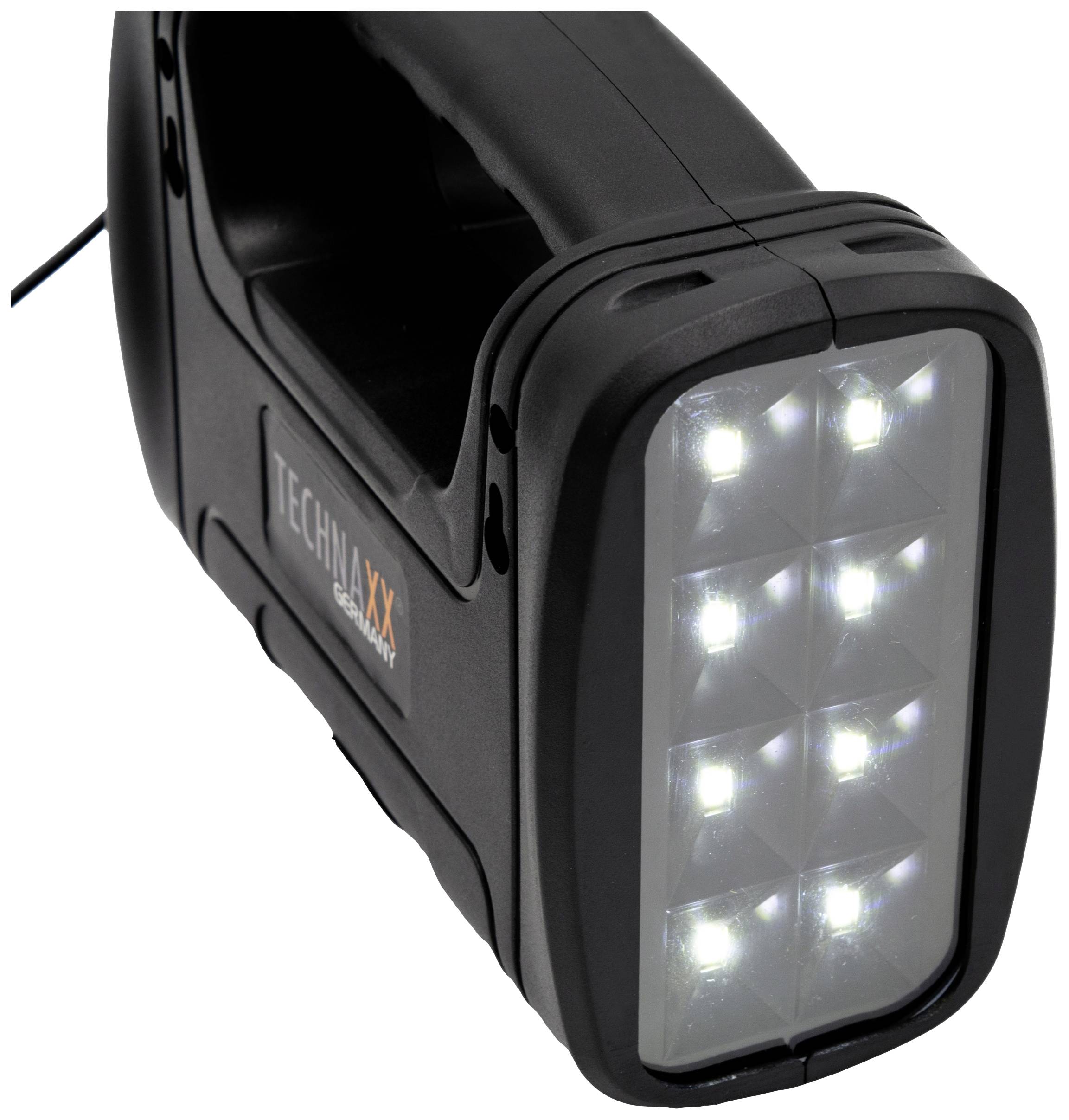 Technaxx TX-199 Bleiakku 4 Ah Blei-Säure Schwarz-Weiß Outdoor, LED Taschenlampe, ohne Laderegler
