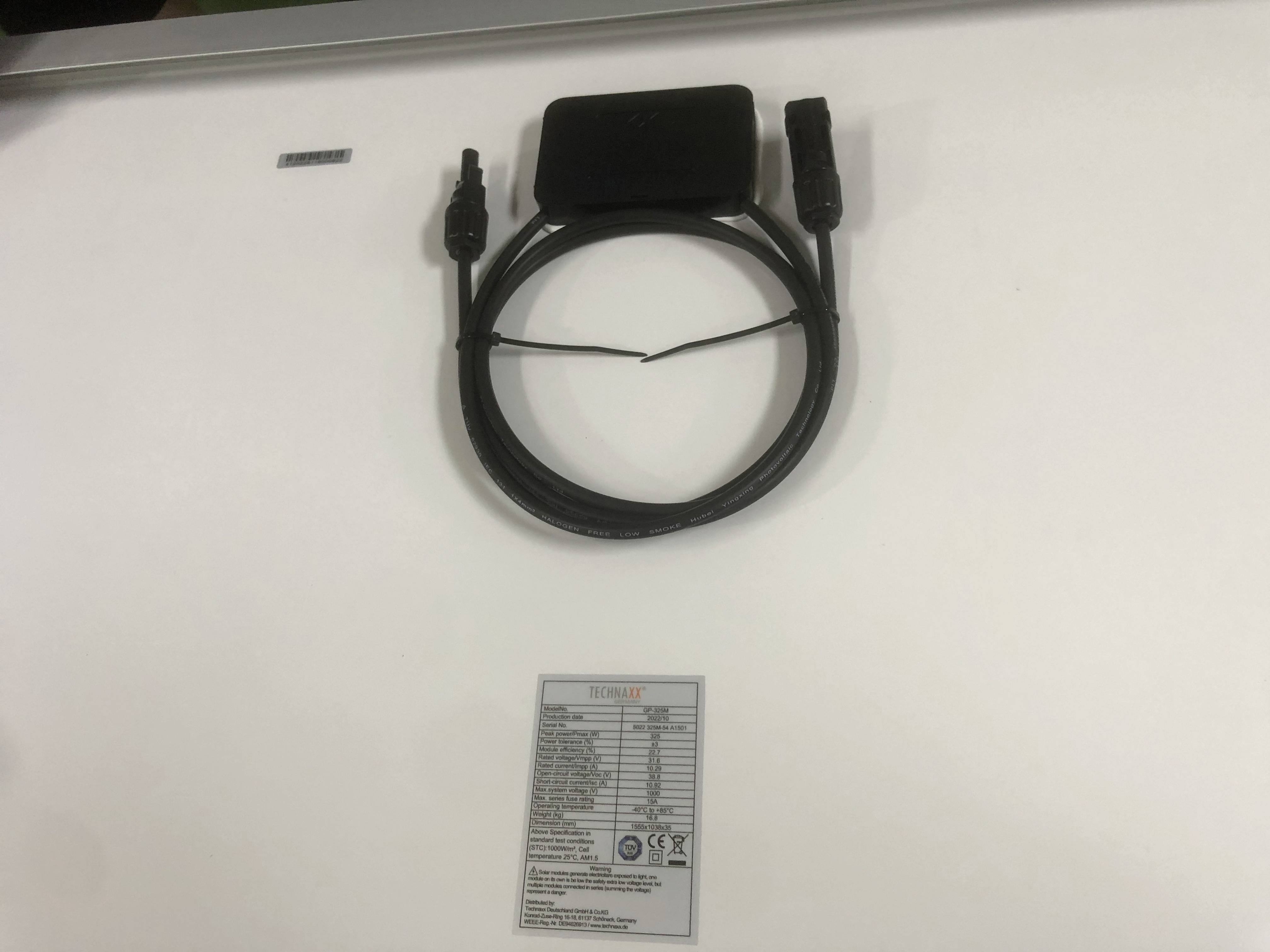 Technaxx TX-213 Monokristallines Solarmodul 325 Wp