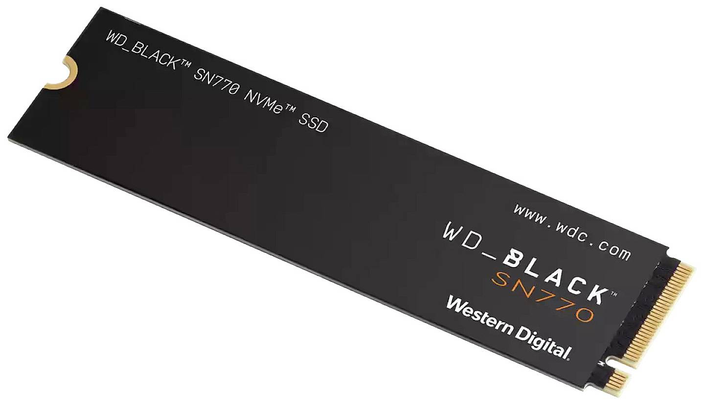 Western Digital Black™ SN770 1 TB Interne M.2 PCIe NVMe SSD 2280 M.2 NVMe PCIe 4.0 x4 Retail WDS100T3X0E