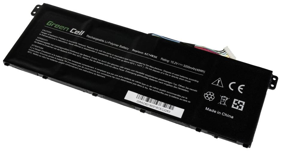 Green Cell Notebook-Akku AC14B3K 15.2V 3000 mAh Acer