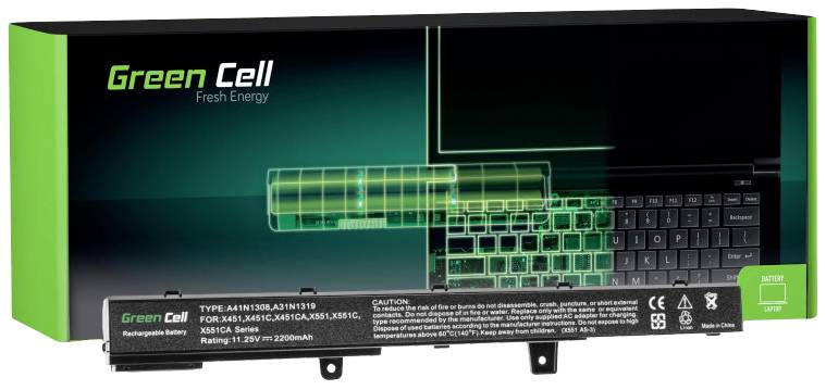 Green Cell Notebook-Akku A31LJ91 14.8V 2200 mAh Asus