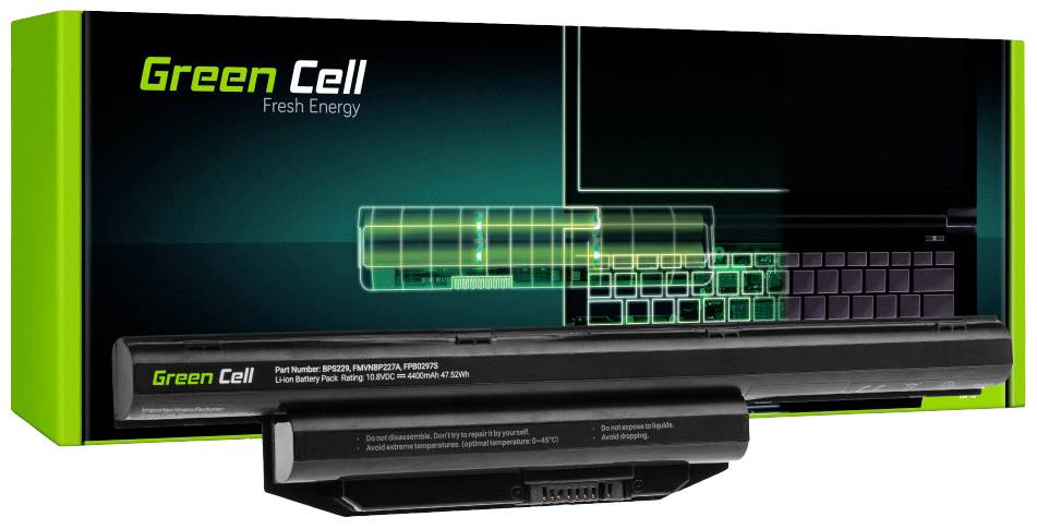 Green Cell Notebook-Akku 0FVWT 11.1V 6600 mAh Dell