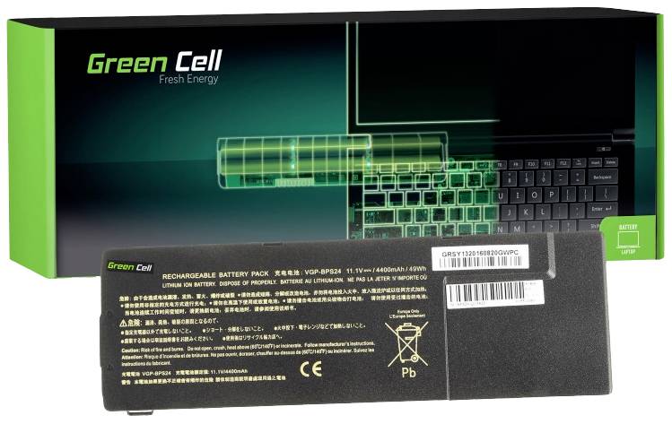 Green Cell Notebook-Akku VGP-BPL24 11.1V 4200 mAh Sony