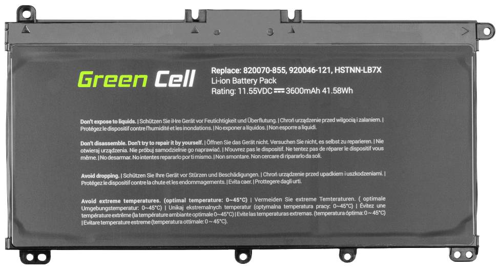 Green Cell Notebook-Akku HSTNN-LB7L 11.55V 3400 mAh HP