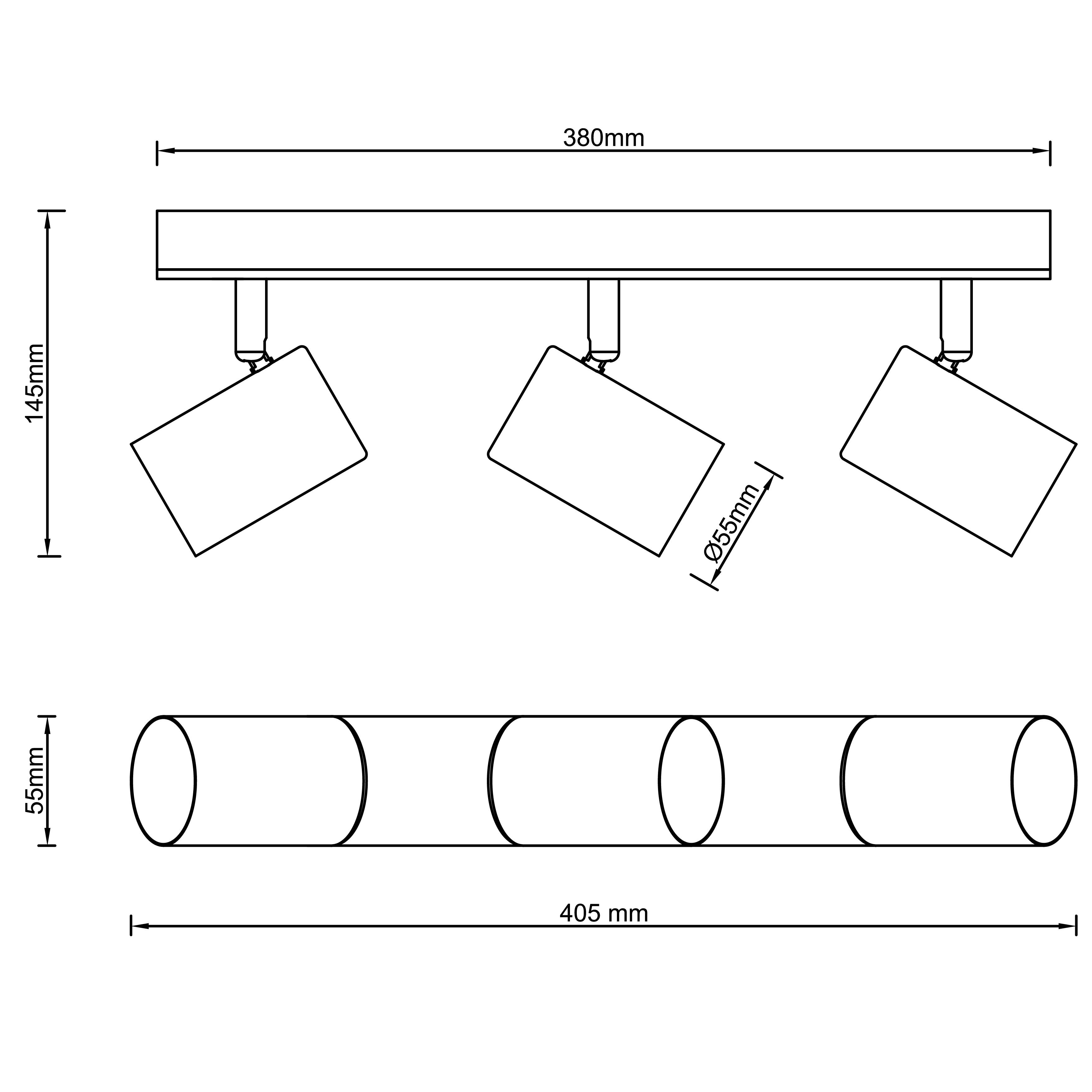 Brilliant Niels 99831/76 Deckenstrahler GU10 Schwarz