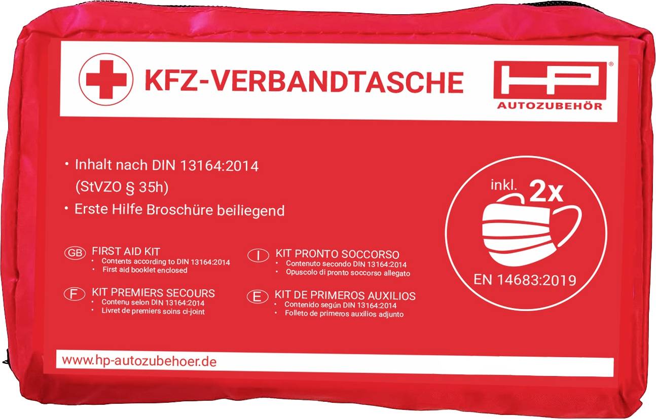 HP Autozubehör 10049 Verbandtasche Pkw, Bus, Freizeit, Landwirtschaft, Lkw, Motorrad, Baumaschinen, Quad, SUV, Van, Wohnmobile