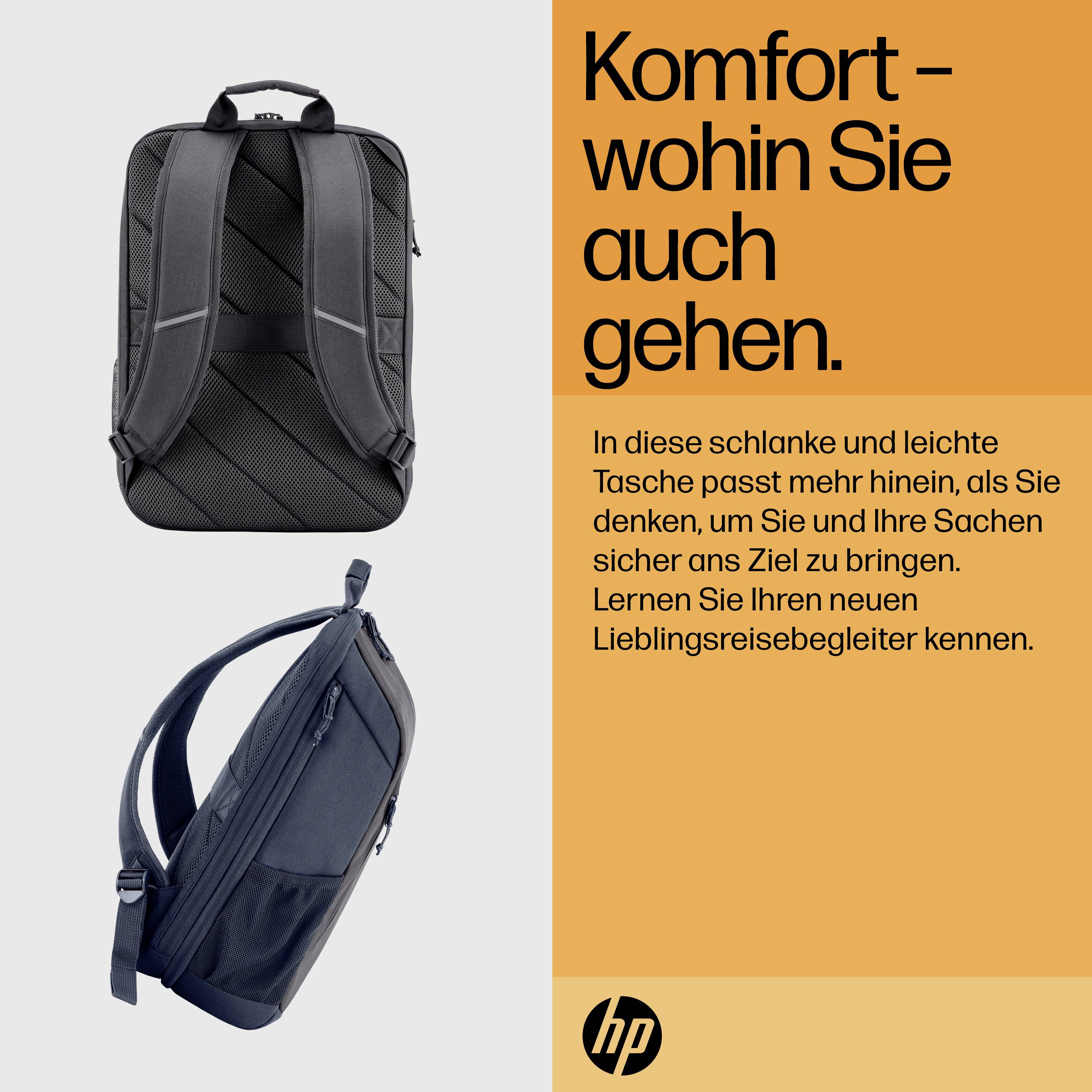 HP Notebook Rucksack Travel 18L Passend für maximal: 39,6 cm (15,6") Blau, Schwarz