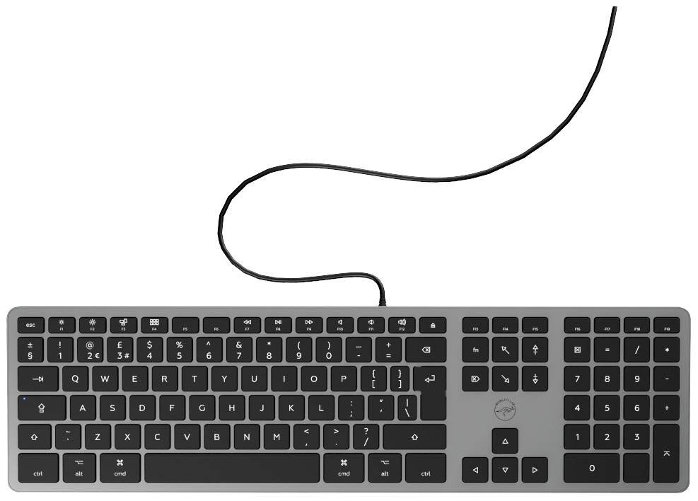 Mobility LAB ML311890 USB Tastatur UK-Englisch, QWERTY, Mac Grau