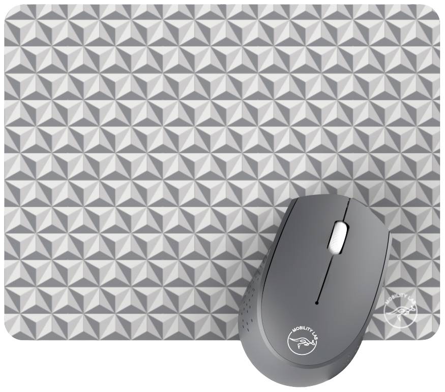 Mobility LAB ML304694 Maus, Mauspad-Set Bluetooth® Optisch Grau 2 Tasten 1000 dpi Integriertes Scro