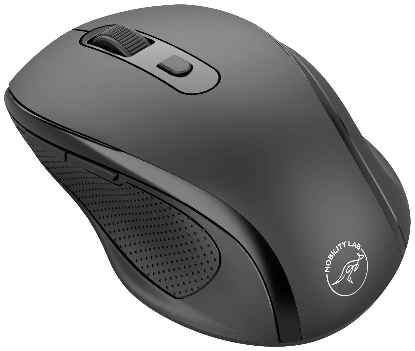 Mobility LAB ML308883 Maus Funk Laser Schwarz 6 Tasten 1200 dpi Geräuscharme Tasten, Integriertes Scrollrad