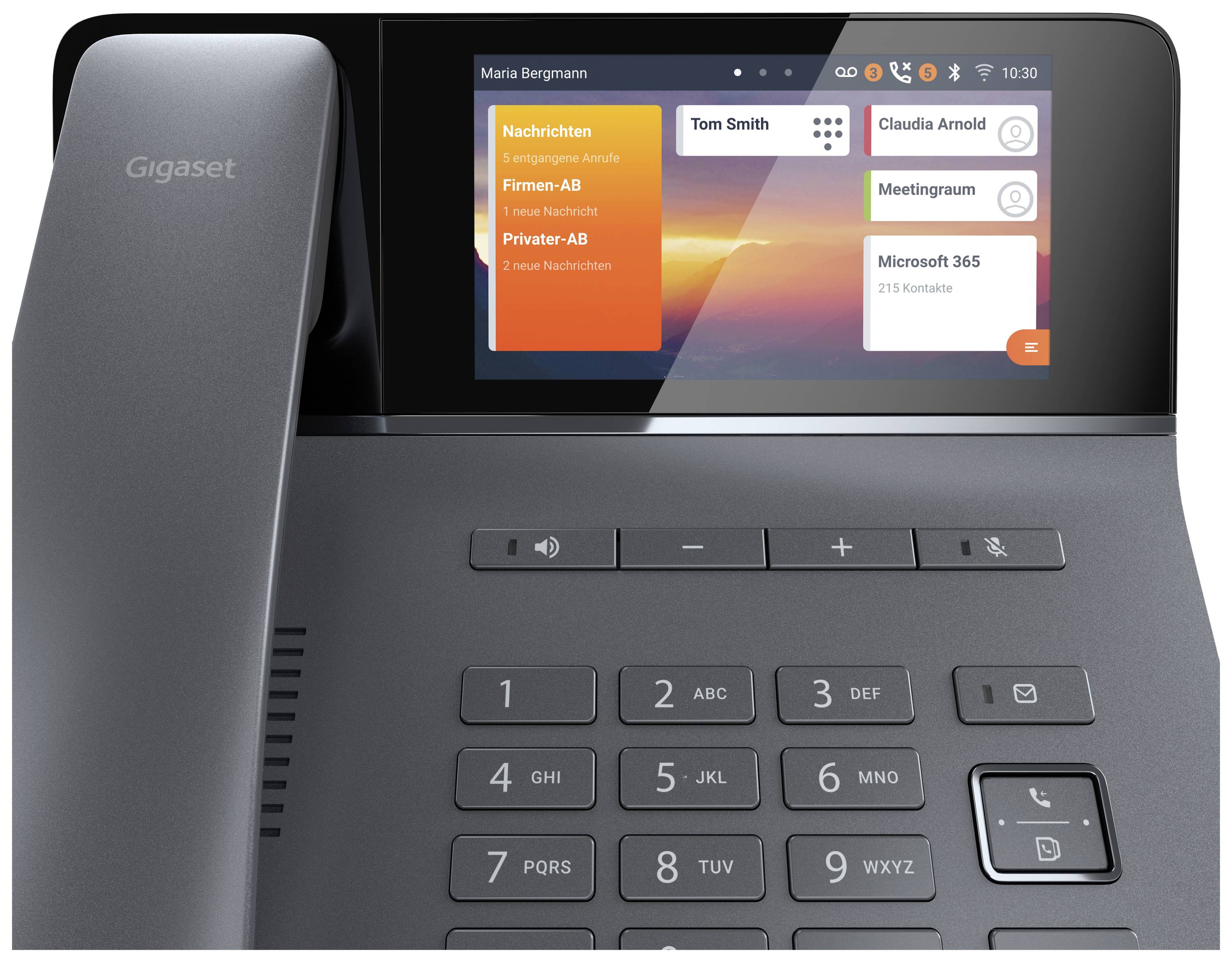 Gigaset Pro Fusion FX800W Bundle Schnurgebundenes Telefon, VoIP Bluetooth, WLAN, DECT Repeater, Anrufbeantworter, PoE