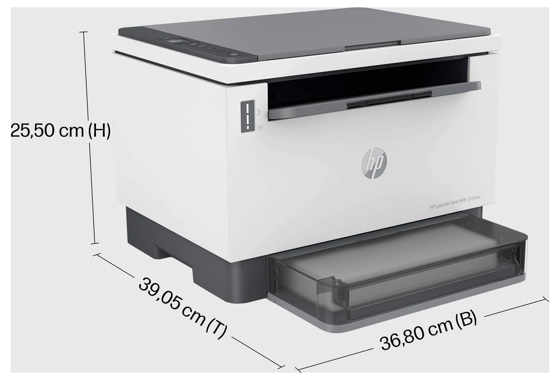 HP LaserJet Tank MFP 2604 dw Multifunktionsdrucker Laser Schwarz-Weiß A4 Drucker, Scanner, Kopierer Bluetooth®, LAN, WLAN, Toner-Nachfüllsystem,