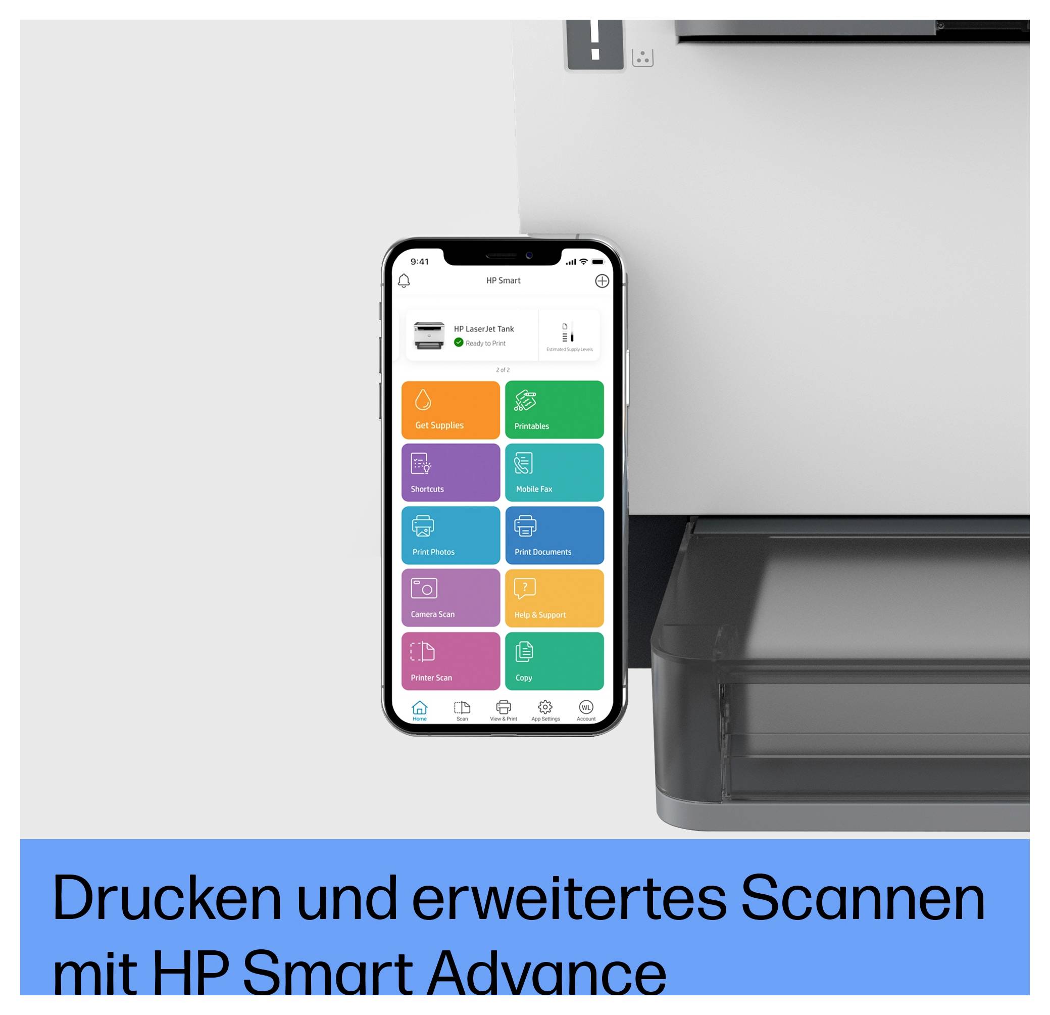 HP LaserJet Tank MFP 2604 dw Multifunktionsdrucker Laser Schwarz-Weiß A4 Drucker, Scanner, Kopierer Bluetooth®, LAN, WLAN, Toner-Nachfüllsystem,